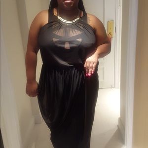 Elegant swimsuit coverup w/ necklace attached